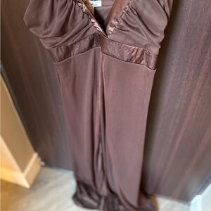 Elegant Brown Women's maxi dress